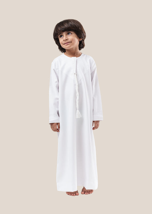 Classic Emarati White Thobe - Kids