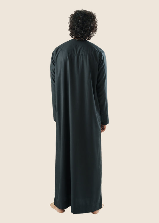 Classic Emarati Black Thobe - Men