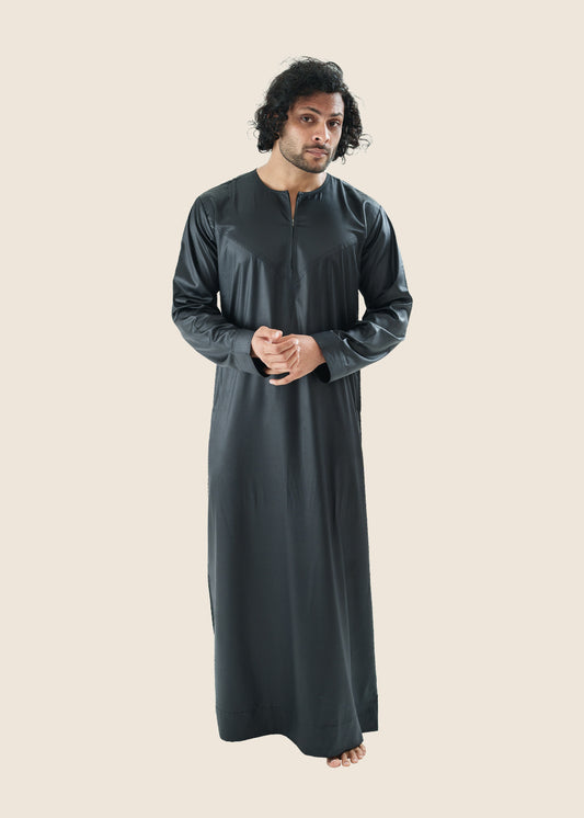 Dazzling Omani Black Thobe - Men