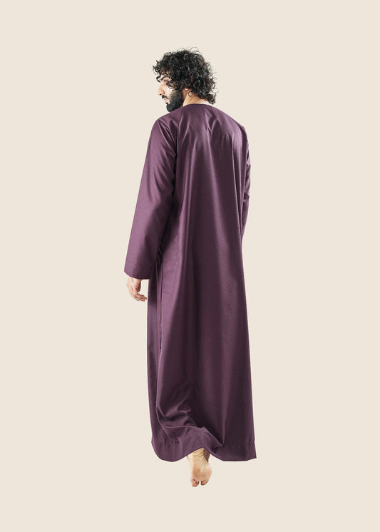 Classic Emarati Plum Purple Thobe - Men