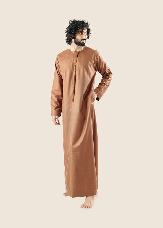 Classic Emarati Toffee Brown Thobe - Men