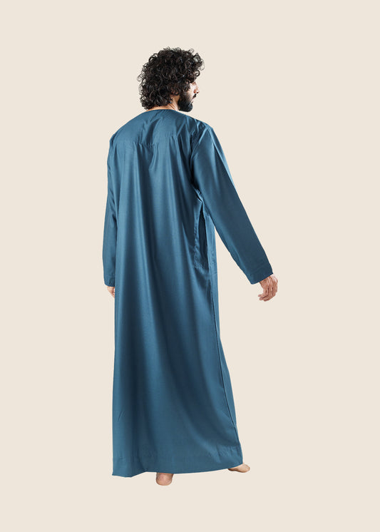 Classic Emarati Bluish Green Thobe - Men