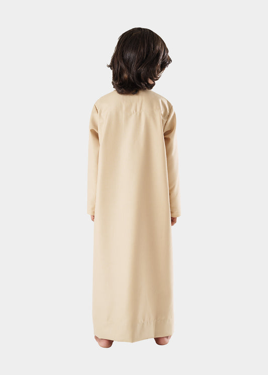 Classic Emarati Cream Thobe - Kids