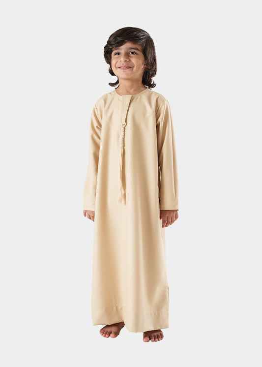 Classic Emarati Cream Thobe - Kids