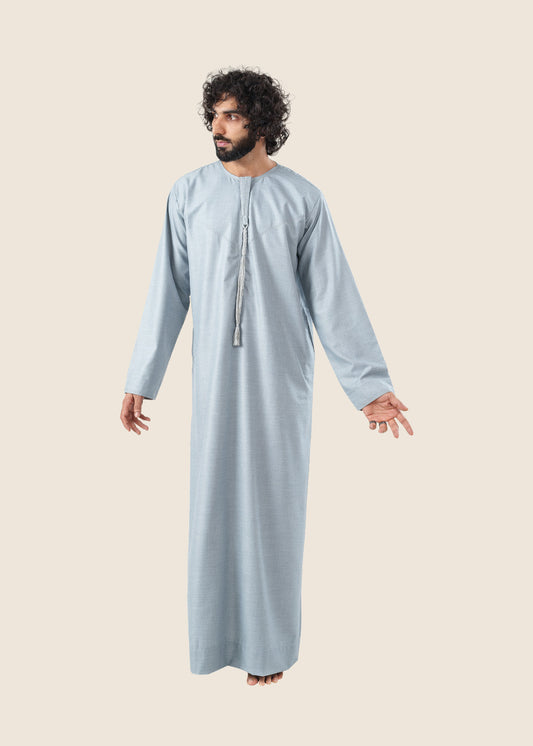 Classic Emarati Light Grey Thobe - Men